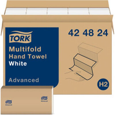 TOWEL MULTIFOLD WHITE ADVANCED 9X9